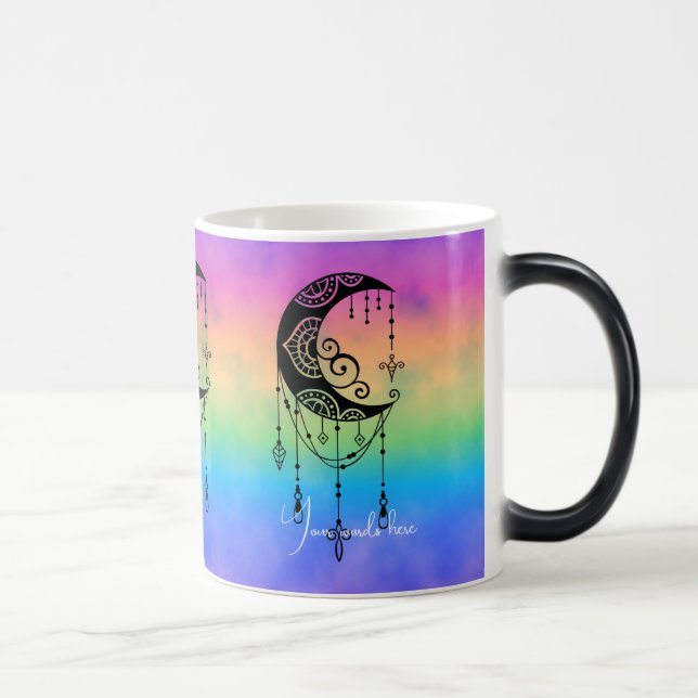 Skapa ditt eget fantastiska Boho Måne Silhouette Magisk Mugg (Höger)