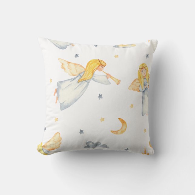 Skapa ditt eget Färg-handritade Änglar Kudde (Framsida)