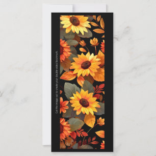 Skapa ditt eget färgade bokmärkskort för solblommo