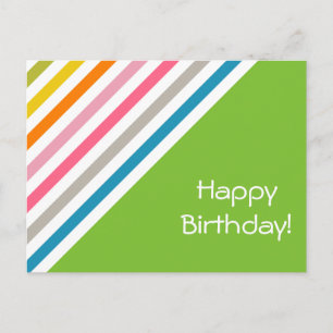 Skapa ditt eget färgade Pastel Birthday-kort Vykort