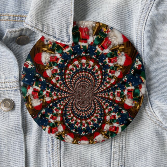 Skapa ditt eget färgfulla Retro Julklapp Knapp (In Situ)