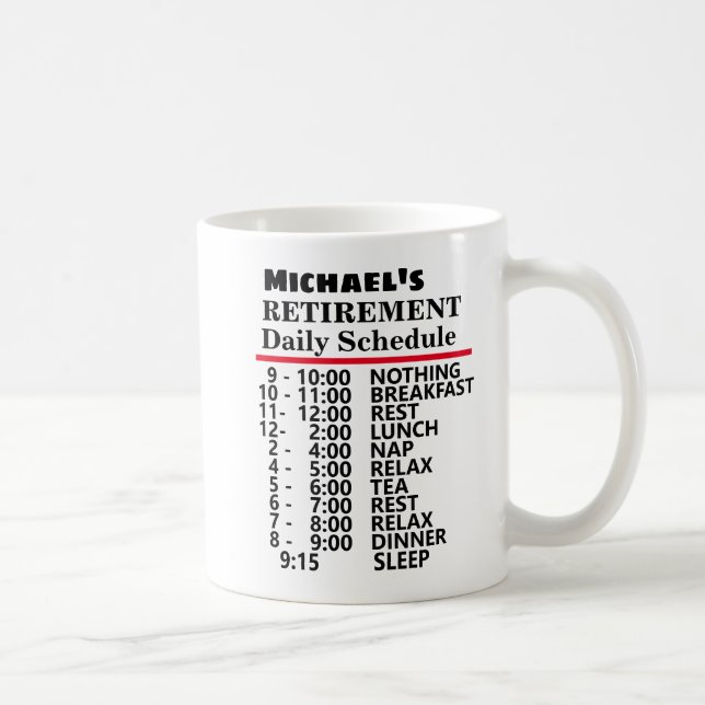 Skapa ditt eget fina schema Pension Gift Kaffemugg (Höger)
