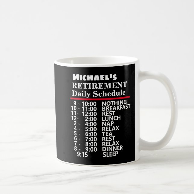 Skapa ditt eget fina schema Pension Gift   Kaffemugg (Höger)