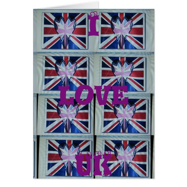 Skapa ditt eget Förenade kungarikets nationella Fl Hälsningskort (Framsidan)