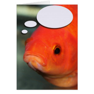 Skapa ditt eget förser med text, guldfisken hälsningskort