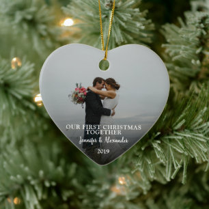 Skapa ditt eget första julfoto tillsammans julgransprydnad keramik