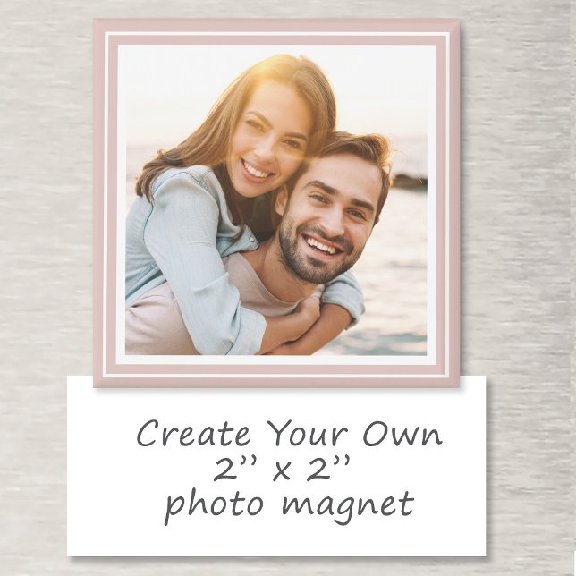 Skapa Ditt Eget Foto Anpassat Minne Rosa Förmån Magnet (Create Your Own Photo Custom Keepsake Pink Favors Magnet)