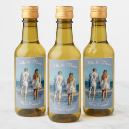 Skapa ditt eget foto Blue Förlovning Namn par Vinetikett