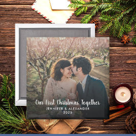 Skapa ditt eget foto Första julen tillsammans Magnet