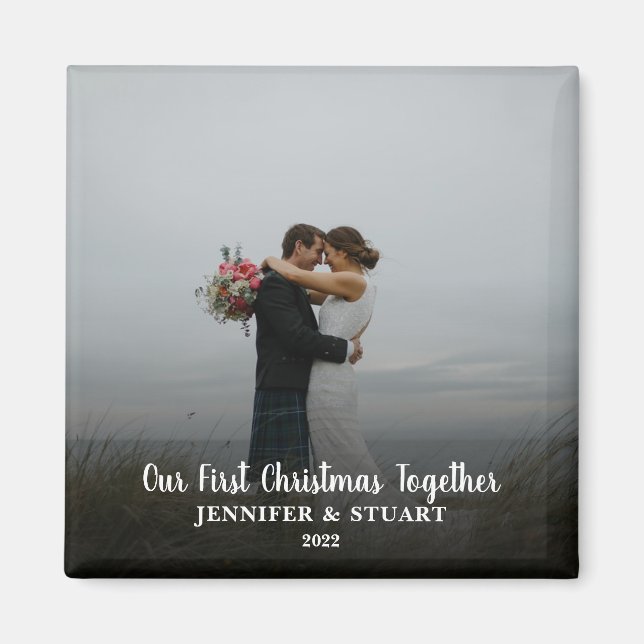 Skapa ditt eget foto Första julen tillsammans Magnet (Framsidan)