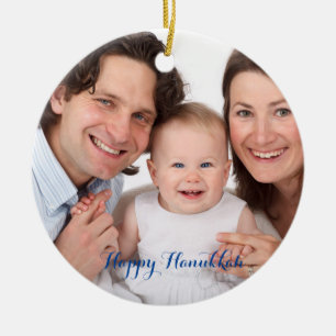 Skapa ditt eget foto Hanukkah Julgransprydnad Keramik