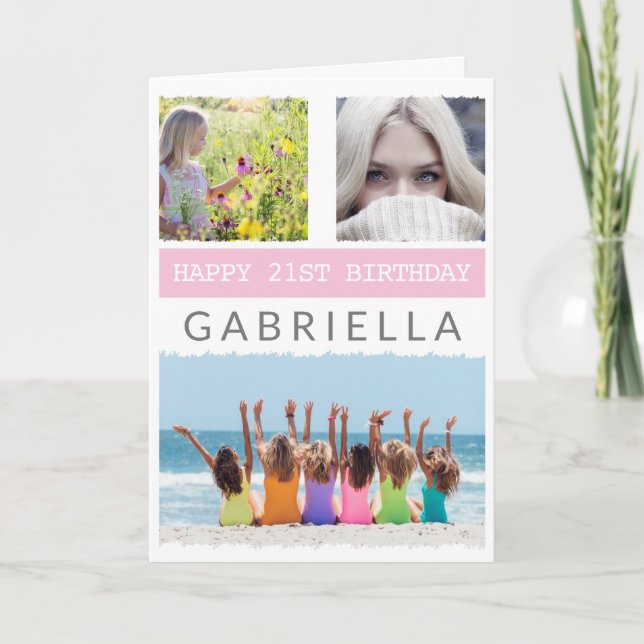 Skapa ditt eget foto kollage i alla åldrar kort (Framsida)