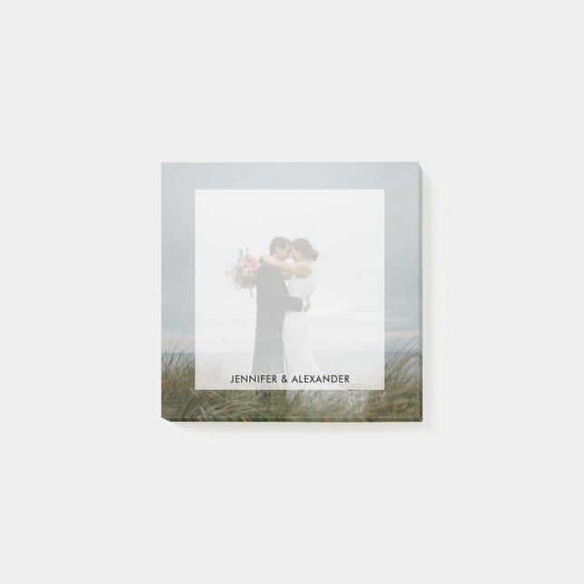 Skapa ditt eget foto med några nygifta bröllop post-it block (Framsida)