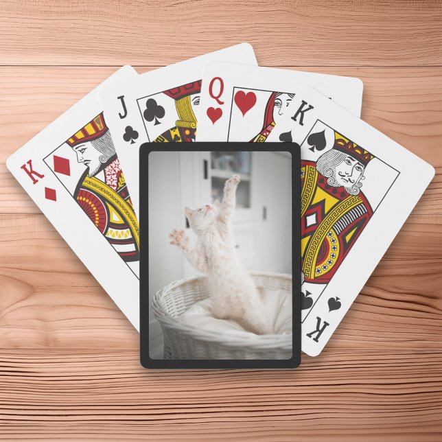 Skapa ditt eget foto med svart Gräns Casinokort (Create Your Own Black Border Photo Poker Cards)