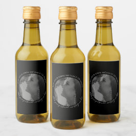 Skapa ditt eget foto Mini Vin Flaska Bröllop Vinetikett