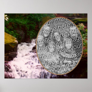 Skapa ditt eget foto - småskog, vattenfall poster
