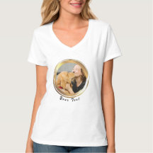 Skapa ditt eget foto T-Shirt-Hund i gyllene cirkel