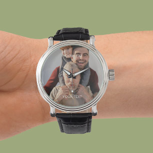 Skapa Ditt Eget Foto Text Minnessgåva Armbandsur