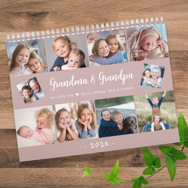 Skapa ditt eget fotofamiljens moderna skript 2026 kalender (Skapare uppladdad)