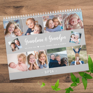 Skapa ditt eget fotofamiljens moderna skript 2026 kalender
