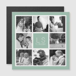 Skapa ditt eget fotokollage Monogram Magnet