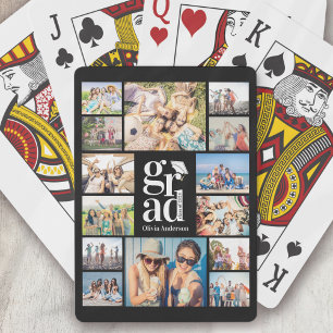 Skapa ditt eget fotokollage Student Black Casinokort