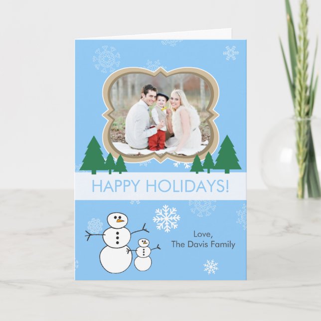 Skapa ditt eget fotokort för vinterscenen helgkort (Framsida)