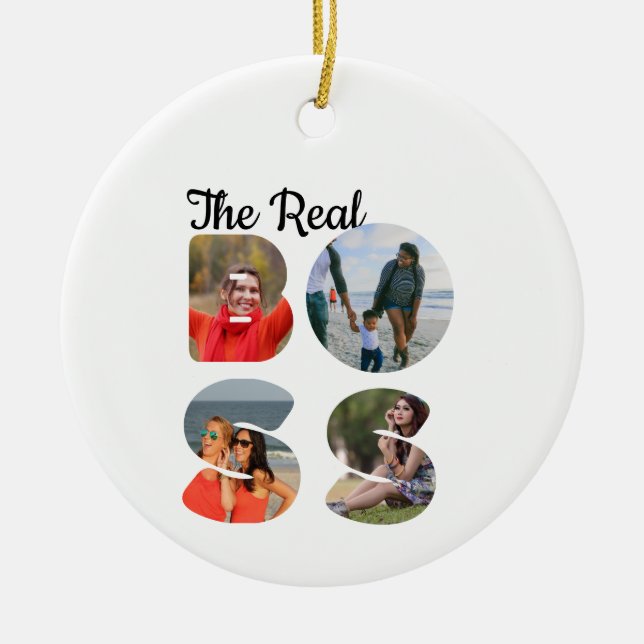 Skapa ditt eget fotomatchande par i chef julgransprydnad keramik (Framsidan)