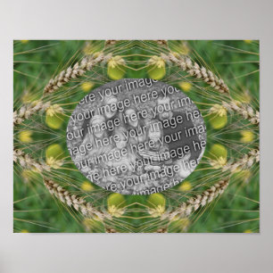 Skapa ditt eget fototorkade sommargräs Ram Poster
