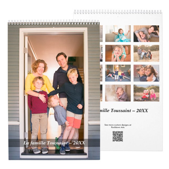 Skapa Ditt Eget Franska Foto Kalender (Create Your Own Custom French Photo Calendar, front/back)