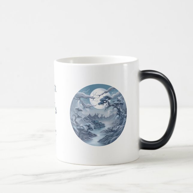 Skapa ditt eget fuktiga blå landskap magisk mugg (Höger)