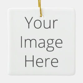 Skapa ditt eget fyrkantsmönster julgransprydnad keramik