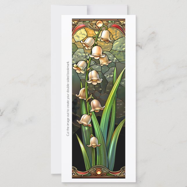 Skapa ditt eget glass Lily i dalen Bookmark (Framsida)