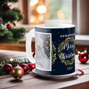 Skapa ditt eget God Jul familjefoto Kaffemugg