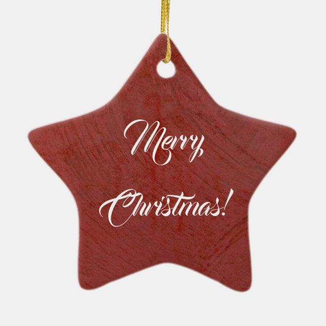 Skapa ditt eget God jul Red Julgransprydnad Keramik (Baksidan)