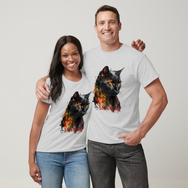 Skapa ditt eget grå katt t shirt (Unisex)