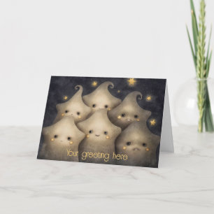 Skapa ditt eget gratulationskort för cute Stars Helgkort