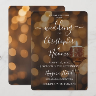 Skapa Ditt Eget Gyllene Glitter Bokeh Ljusstake Inbjudningar