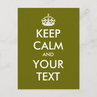 Skapa ditt eget "Håll lugn och fortsätt" (grönt) Vykort