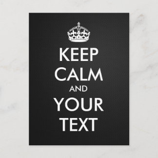 Skapa ditt eget "Håll lugn och fortsätt" (metall 1 Vykort