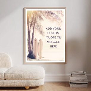 Skapa ditt eget Handflatan-strand med motiv Poster