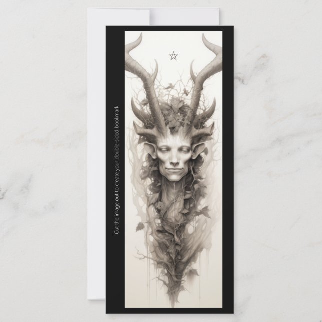 Skapa ditt eget hedniska Cernunos bokmärke kort (Framsida)