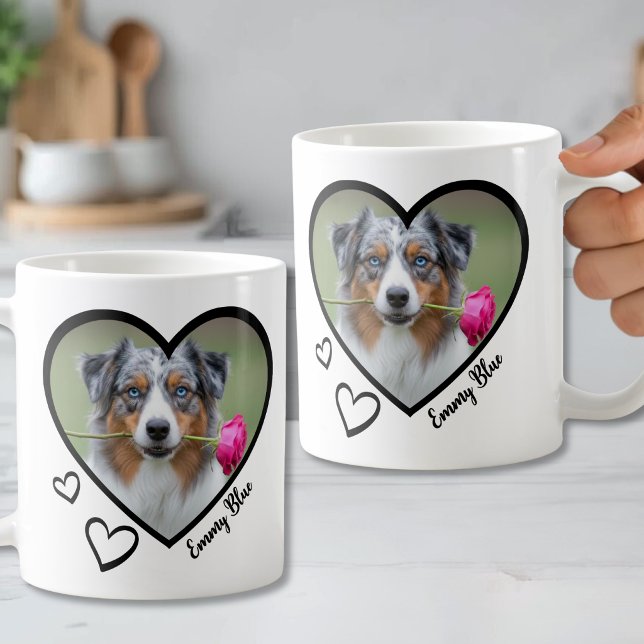 Skapa Ditt Eget Hjärtfoto Kaffemugg (Create your Own Heart Photo Coffee Mug )
