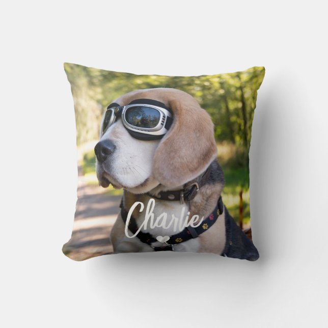Skapa Ditt Eget Hundnamn Foto Kudde (Framsida)