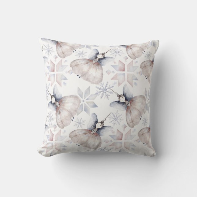 Skapa ditt eget Hygge Fairy & Snöflingor Kudde (Framsida)