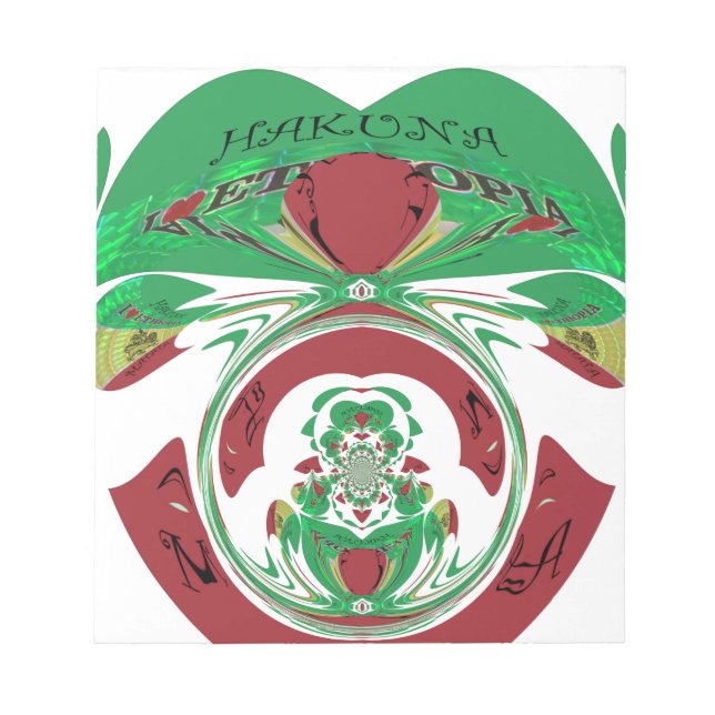 Skapa ditt eget i kärlek vackra Etiopien Anteckningsblock (Framsida)