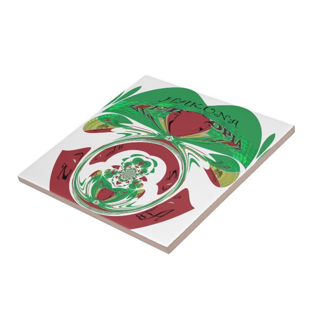 Skapa ditt eget i kärlek vackra Etiopien Kakelplatta (Sidan)