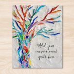 Skapa ditt eget inspirationsbudskap fototryck<br><div class="desc">Den här unika poster har en färgstark mosaik-Livets träd-design. Du kan lägga till ett inspirerande citat eller meddelande för att anpassa det. Du kan redigera teckensnittet,  teckensnittet storlekt och teckensnittet färg. Original Mosaic © Michele Davies.</div>