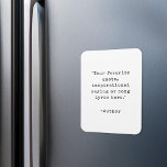 Skapa ditt eget inspirerande citattecken magnet<br><div class="desc">Skapa en egen anpassningsbar-offertmagnet. Lägg bara till ditt favoritcitat i vintage typewriter typografi.</div>
