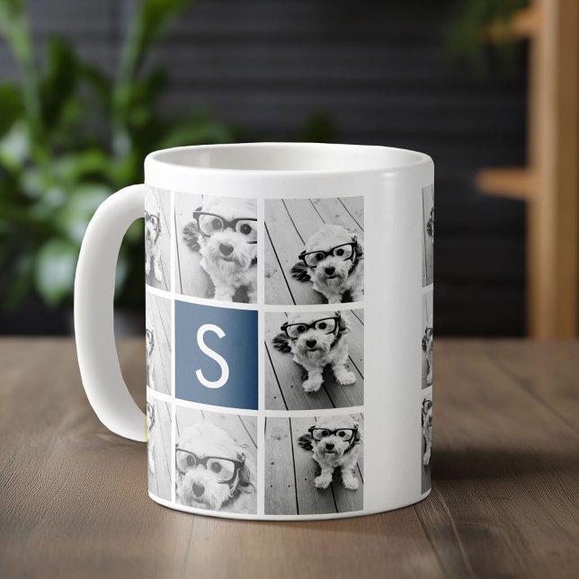 Skapa ditt eget intstagram Collage Anpassningsbar  Kaffemugg (Custom Photo Mug)